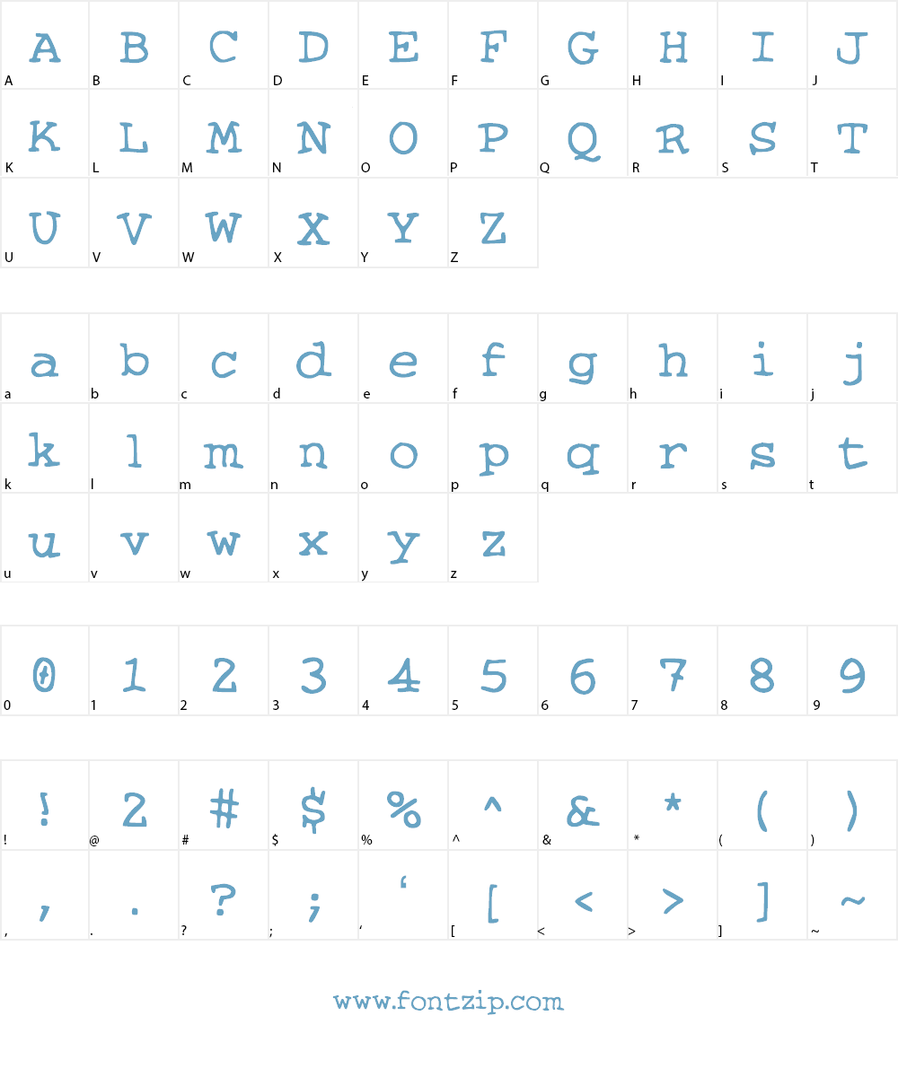 Knits and Scraps Font Character